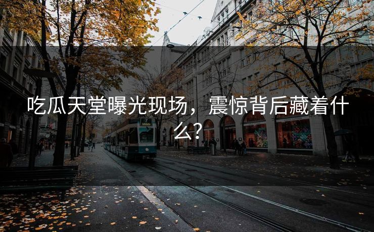 吃瓜天堂曝光现场，震惊背后藏着什么？