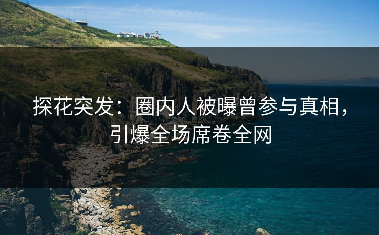 探花突发：圈内人被曝曾参与真相，引爆全场席卷全网